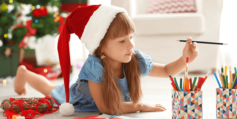 Faites vos propres Enfants Noël Cartes comprend Paillettes Et Crayons 6 cartes 